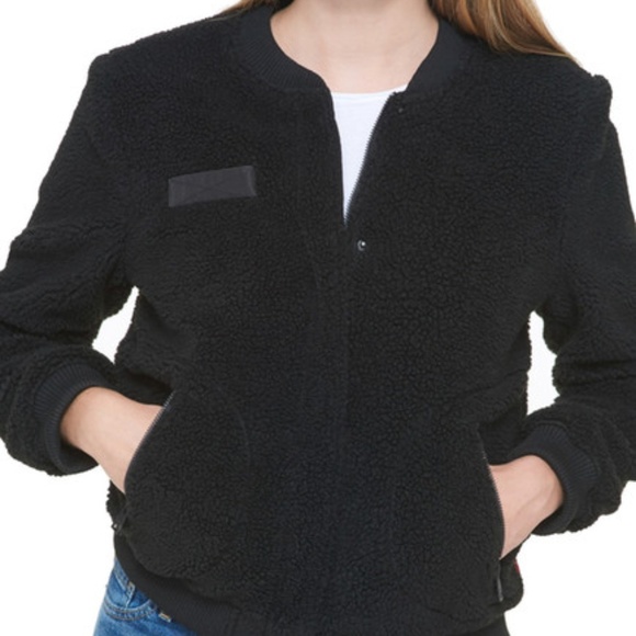levi's faux shearling bomber jacket